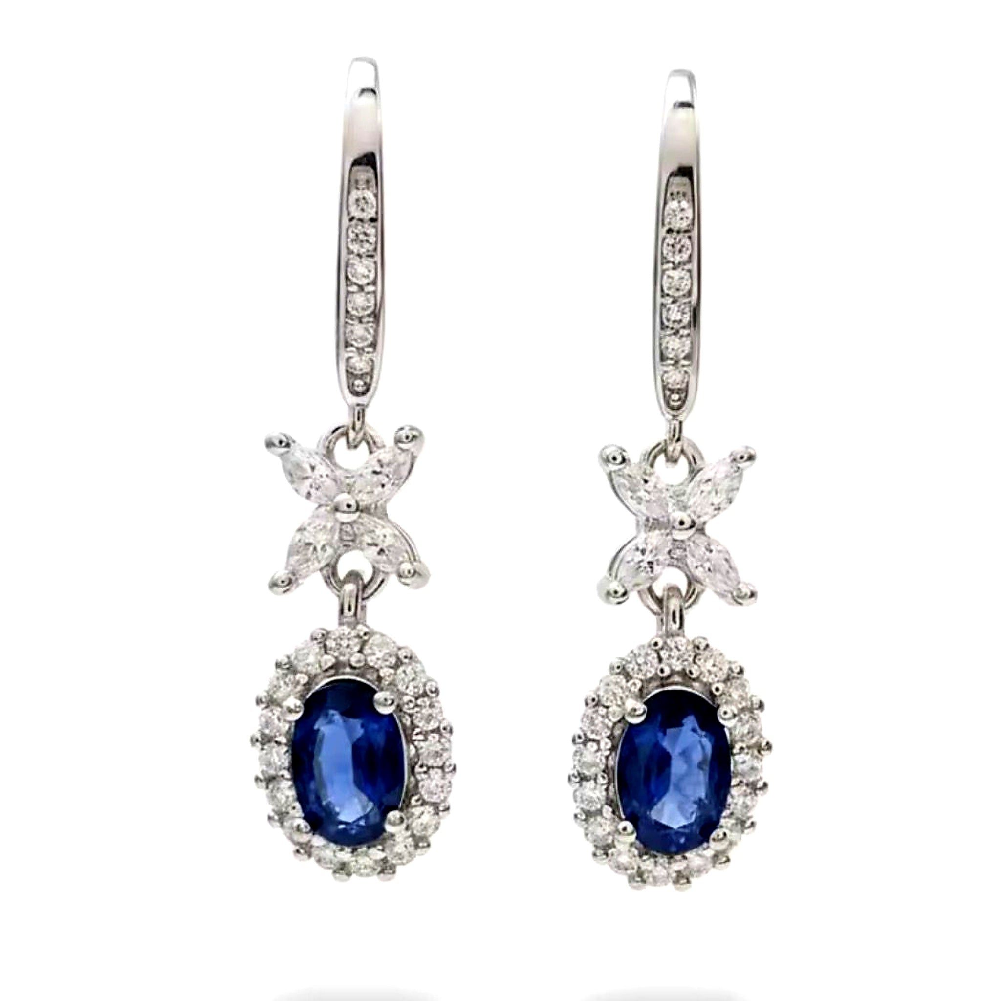 Sapphire Drop Earrings