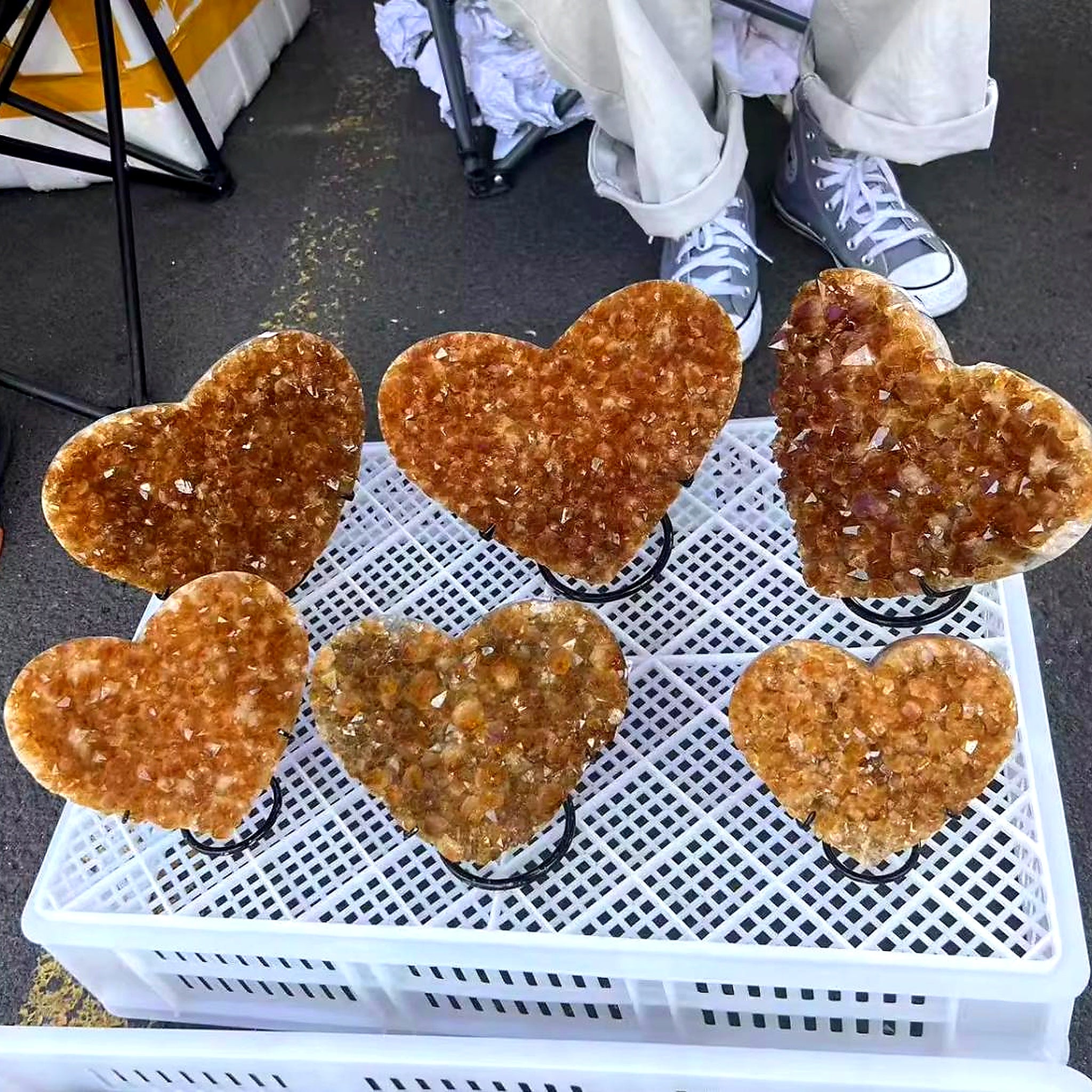 Citrine Cluster Heart