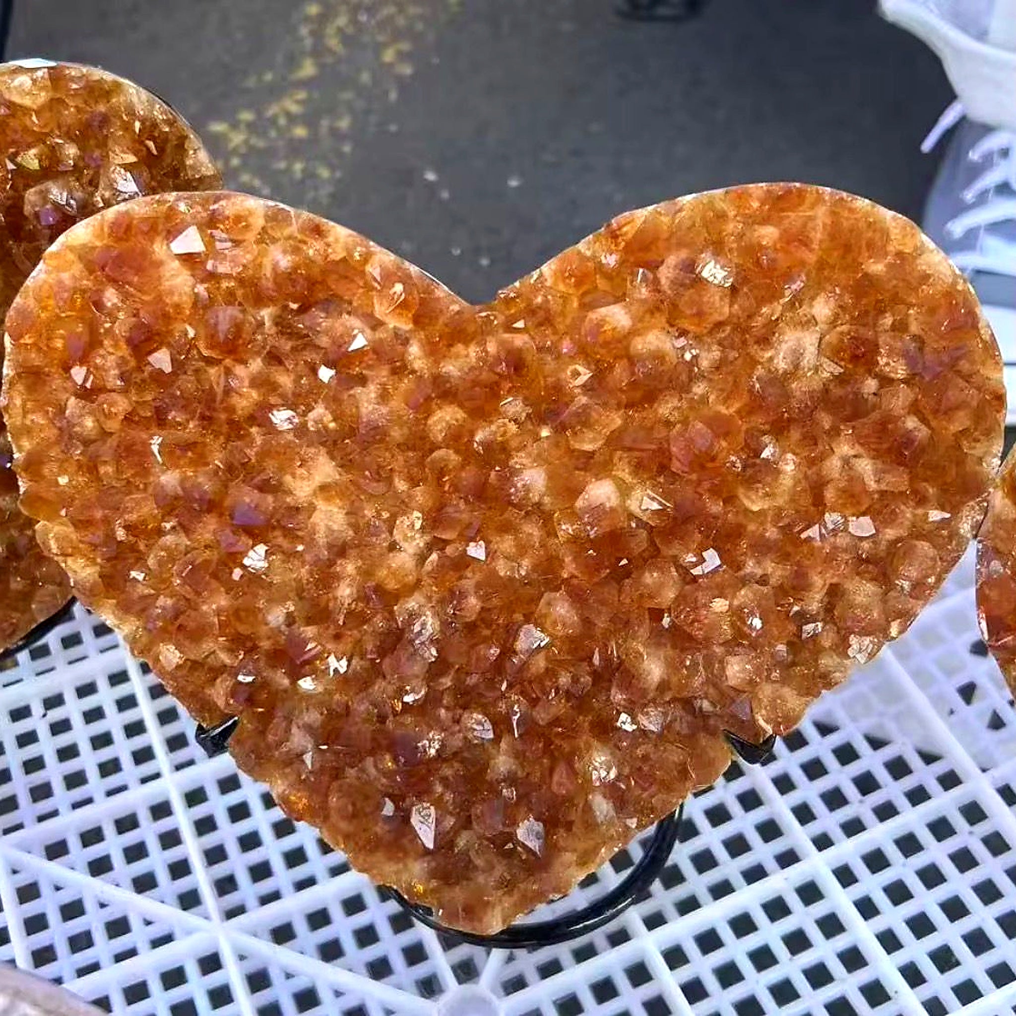 Citrine Cluster Heart