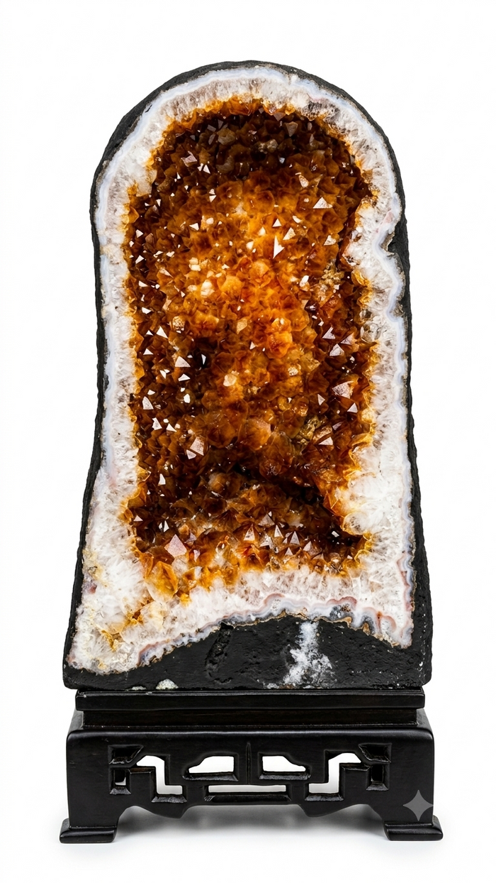 Large Cathedral Citrine Geode — Sourced from Brazil